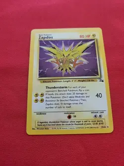 Pokemon: Zapdos #15/62 Fossil Set Holo Rare 2000 WOTC - Vintage NM - C12 - Image 1