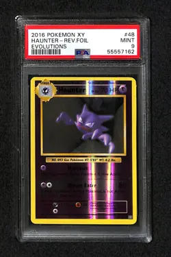 2016 Pokemon XY Evolutions Haunter Reverse Foil Holo #48 PSA 9 MINT - Image 1