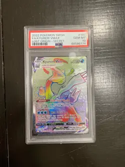 Pokemon Lost Origin Kyurem VMax Rainbow Secret Rare #197/196 PSA 10 GEM MINT - Image 1