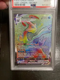 Pokemon Lost Origin Kyurem VMax Rainbow Secret Rare #197/196 PSA 10 GEM MINT - Image 2