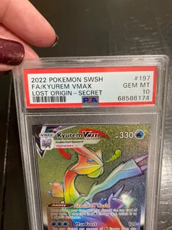 Pokemon Lost Origin Kyurem VMax Rainbow Secret Rare #197/196 PSA 10 GEM MINT - Image 3