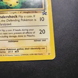 2000 Pikachu #27 - Black Star Promo Non-Holo Rare - Pokemon TCG - MP - Image 3