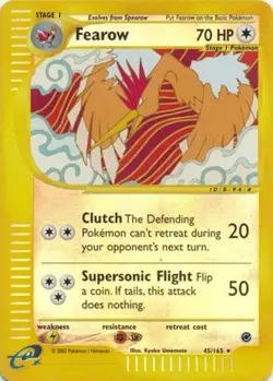 Fearow - 45/165 - Rare - Reverse Holo LP, English Pokemon Expedition - Image 1