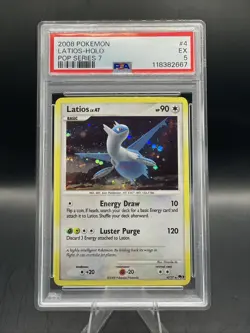 PSA 5 Latios Lv. 47 4/17 POP Series 7 Holo Rare Pokemon TradingCG 2008 - Image 1
