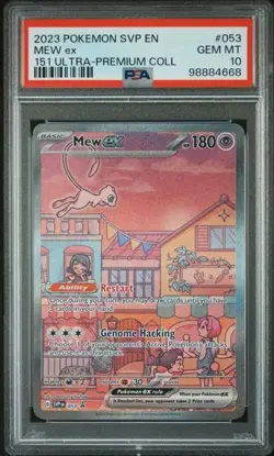 Pokemon Mew ex 53 PSA 10 2023 Scarlet & Violet 151 UPC Promo Ultra Premium - Image 1