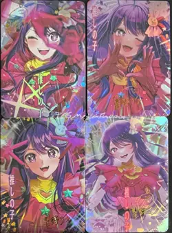 🔥 23 Ai Hoshino My Favorite Idol Goddess Story Anime Waifu ACG 4 Card Puzzle - Image 2
