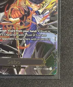 Sabo OP07-118 (SP) - SEC Carrying on His Will One Piece TCG English - NM Card - Image 5