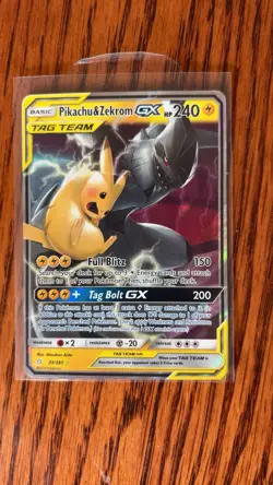 Pokemon TCG Pikachu & Zekrom GX Team Up Holo Card 33/181 NM Condition - Image 1