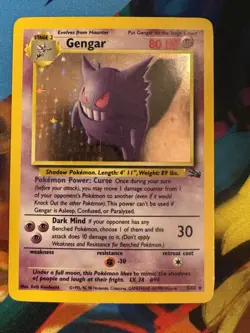 Gengar - 5/62 - Pokemon Fossil Unlimited Holo Rare Card WOTC LP - Image 1