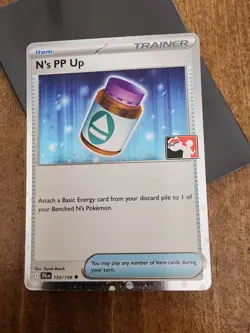 Pokemon N's PP Up 153/159 Prize Pack Series Cards Cosmo Holo Pack Fresh - NM - Image 1