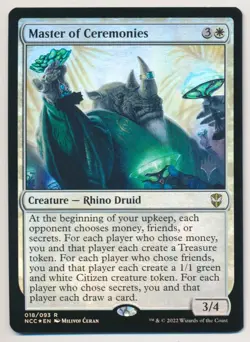 MASTER OF CEREMONIES MTG Streets of New Capenna Commander FOIL PROMO - Image 1