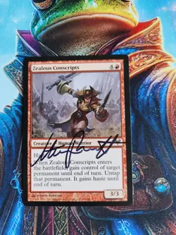 MTG Zealous Conscripts - Avacyn Restored Regular - Signed By Artist, LP - Image 1