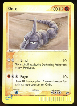 Pokemon 2003 Ex Sandstorm - Onix - Reverse Holo - 71 - Image 1