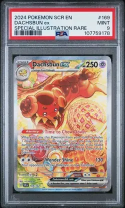 2024 POKEMON SCR EN-STELLAR CROWN 169 🐕🔥 DACHSBUN EX PSA 9 MINT - Image 1