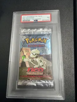Pokemon 2001 Sealed Neo Discovery 1st edition Booster pack Smeargle PSA 7 - Image 1