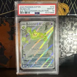 2025 POKEMON BLACK BOLT TECH STICKER COLLECTION PROMO #212 REUNICLUS PSA 10 - Image 1
