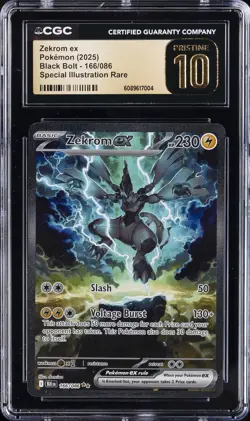 2025 POKEMON BLACK BOLT #166 ZEKROM CGC 10 PRISTINE - Image 1