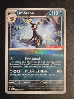 Umbreon 130/197 Gamestop Scarlet & Violet Black Star Promo Pokemon TCG NM - Image 2