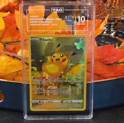 PIKACHU FULL ART GEM 10GG30 CROWN ZENITH POKEMON TAG 10 GALARIAN GALLERY - Image 1