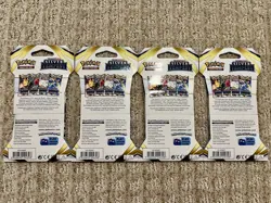 Set Of 4 Sealed Pokemon Sword & Shield Silver Tempest TCG Sleeved Booster Packs - Image 2