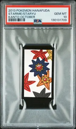 2013 POKEMON HANAFUDA KANTO OCTOBER STARMIE/STARYU PSA 10 - Image 1