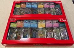 Lot of 2 - Pokemon Prismatic Evolutions Costco 8 Mini-Tin Bundle Read - Image 1