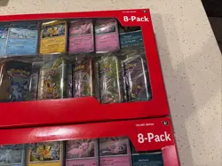 Lot of 2 - Pokemon Prismatic Evolutions Costco 8 Mini-Tin Bundle Read - Image 5