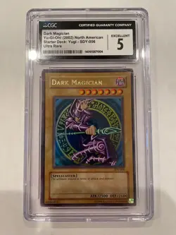 Yugioh - Dark Magician SDY-006 Ultra Rare CGC 5 - Image 1