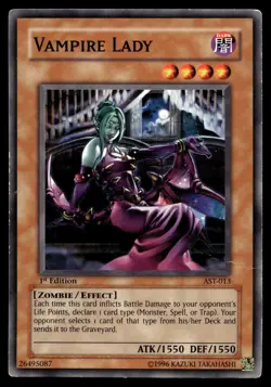 VAMPIRE LADY AST-013 COMMON ANCIENT SANCTUARY YU-GI-OH - Image 1