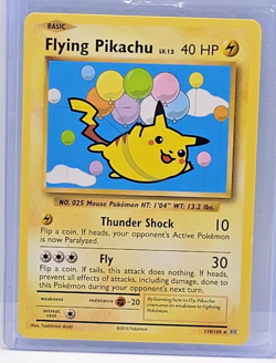Pokemon 2016 TCG Card Flying Pikachu 110/108 - LP SECRET RARE XY Evolutions - Image 1