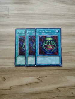 Yu-Gi-Oh! - Pot Of Greed 3X - Full Playset Of Cards - Image 1