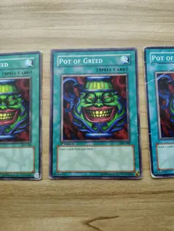 Yu-Gi-Oh! - Pot Of Greed 3X - Full Playset Of Cards - Image 4