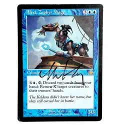 MTG Magic Card Alexi, Zephyr Mage FL Black Boarder Artist Signature - Image 1