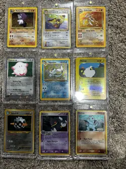 Holographic Vintage Pokemon TCG 9 Card US/JAP See description - Image 1