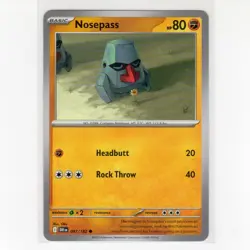 Pokemon TCG Nosepass 097/182 SV: Destined Rivals Regular Common Card EN-NM 2025 - Image 1