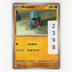 Pokemon TCG Nosepass 097/182 SV: Destined Rivals Regular Common Card EN-NM 2025 - Image 3