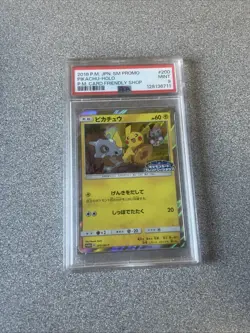 PSA 9 Pikachu 200/SM-P Promo Friendly Shop purchase Japanese Pokemon Card #2794 - Image 1