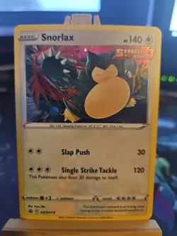 Pokemon TCG Snorlax Holo SWSH119 Black Star Promo Card Near Mint NM - Image 1