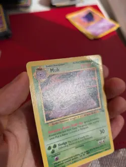 Muk 28/62 Fossil Non Holo Rare WOTC Pokemon Card Played Condition - Image 4