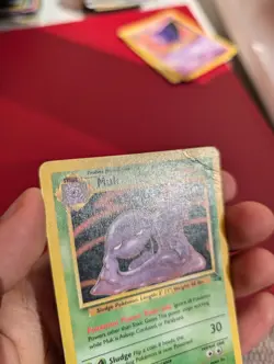 Muk 28/62 Fossil Non Holo Rare WOTC Pokemon Card Played Condition - Image 5