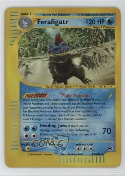 Feraligatr Reverse Foil Pokemon e-Card Series Expedition #12 2002 - Image 1