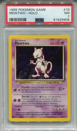 Pokemon [Wizards Of The Coast] Base Set Card #10 Mewtwo Holo PSA 7 - Image 1