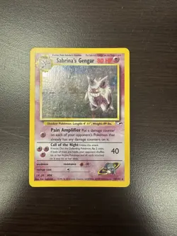 #2 Sabrina's Gengar 14/132 Gym Heroes 2000 Holo Rare WOTC Pokemon Card SWIRL - Image 1