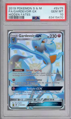 Pokemon Sun & Moon Hidden Fates Shiny Vault Card SV75 Gardevoir PSA 10 - Image 1