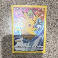 Pokemon TCG Pikachu SWSH020 Promo Holo Card Sword & Shield English 2020 - Image 1