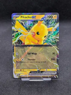 Pokemon Card Pikachu ex 028/131 Prismatic Evolutions Double Rare Holo NM/M - Image 1