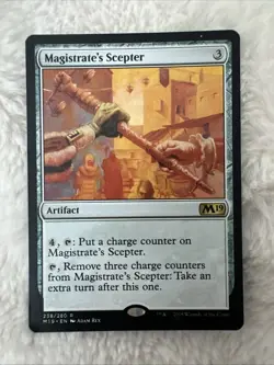 MTG Magic The Gathering Card Magistrate's Scepter Core Set 2019 Regular 238/280 - Image 1