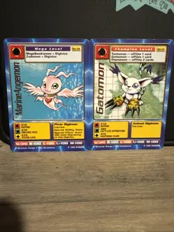 Digimon Digi Battle Card MarineAngemon Bo-34 And Gatomon Bo-15 Lot. Both Cards. - Image 1