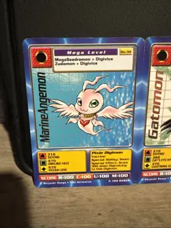 Digimon Digi Battle Card MarineAngemon Bo-34 And Gatomon Bo-15 Lot. Both Cards. - Image 2