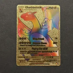 Rare Rainbow Gold Charizard GX Card 150/147 Fan Art Near Mint / Mint - Image 1